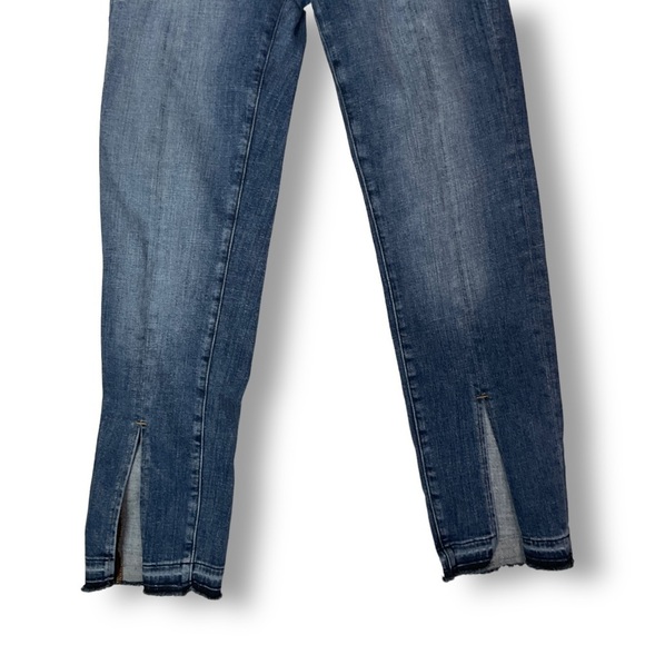 Frame Le Nouveau Straight Jeans Split Hem Medium Wash Sz 25  250 - Picture 4 of 13